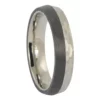 Carbon Fibre and faceted titanium mens ring