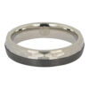 Carbon Fibre and faceted titanium mens ring