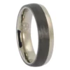 Titanium and carbon fibre mens ring