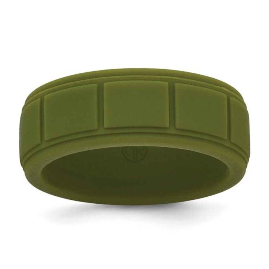 Mens Khaki Silicone Ring Australia