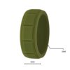 Mens Khaki Silicone Ring Australia