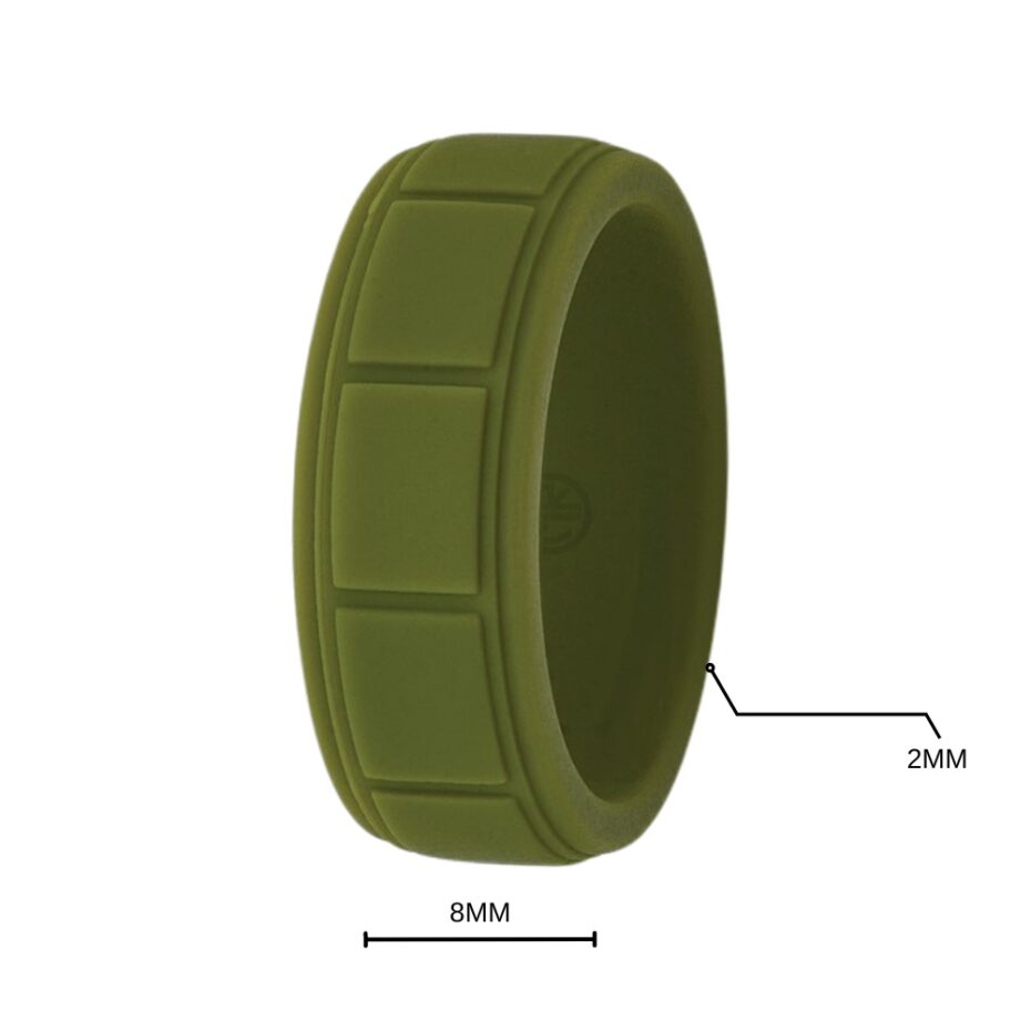 Mens Khaki Silicone Ring Australia