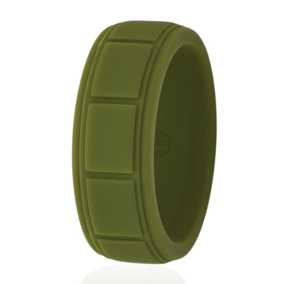 Mens Khaki Silicone Ring Australia