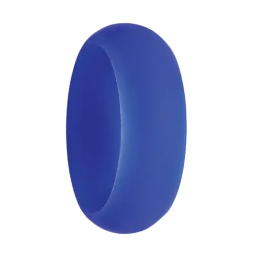 8mm Dome Blue Silicone Ring
