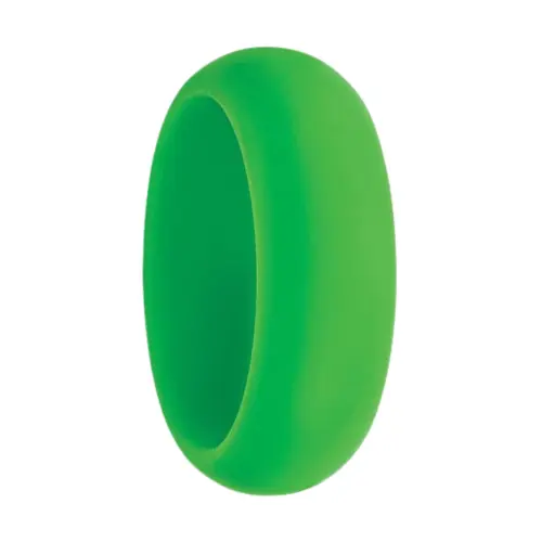 8mm Dome Green Silicone Ring