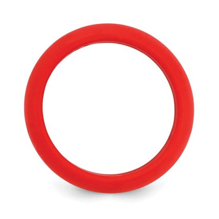 red silicone wedding rings
