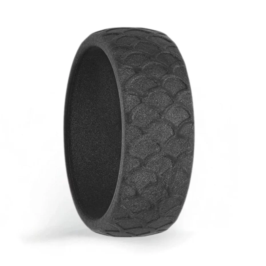 Mens Dark Grey Silicone Rings Australia