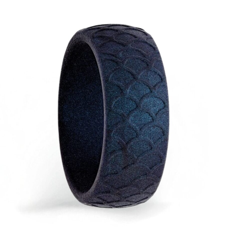 Mens Dark Blue Silicone Rings Australia
