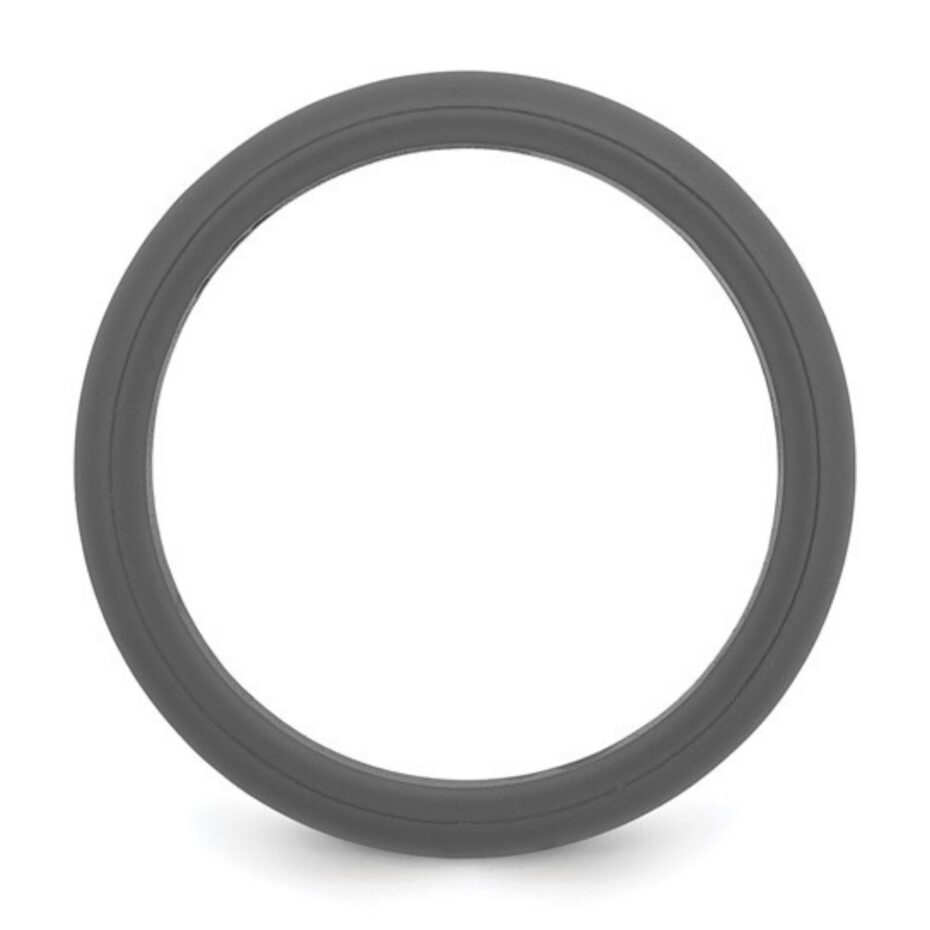 dark grey silicone rings for men