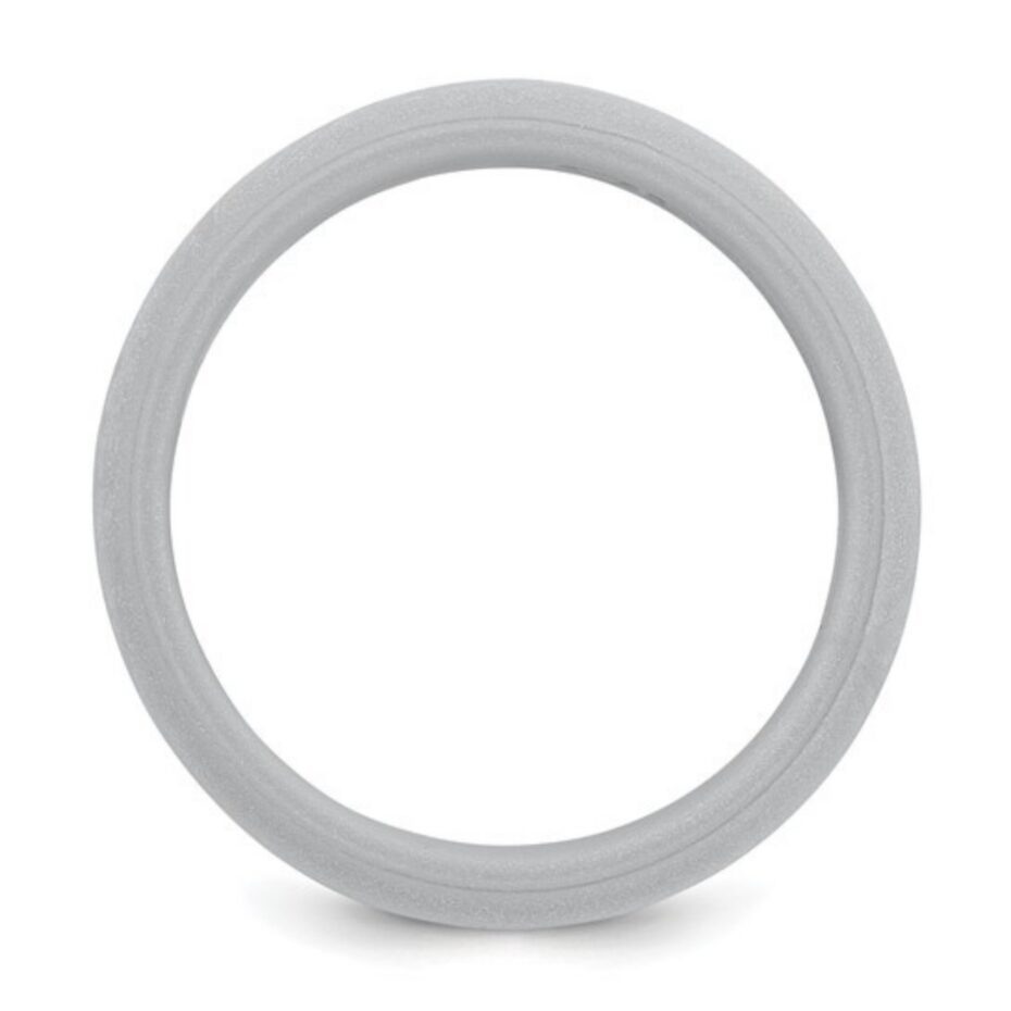 Silver silicone rings for men