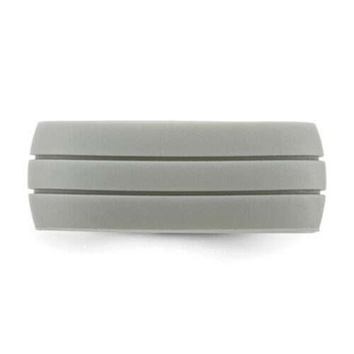 Mens Twin Groove Light Grey Silicone Rings Australia