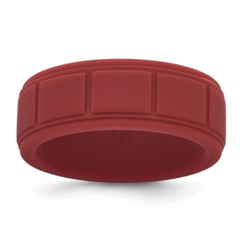 Mens Red Silicone Ring Australia