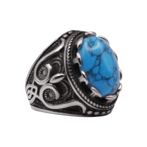 Azure Carved Signet Ring
