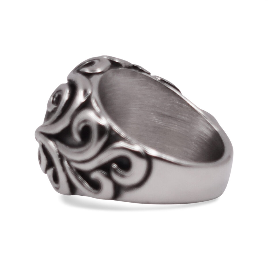 Abyss Tiger Eye Stone Signet Ring
