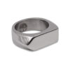 Liam Pointed Edge Steel Signet Ring | Mens Rings Online