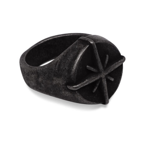 Voyager Compass Signet Ring with Distressed Finish | Mens Rings Online