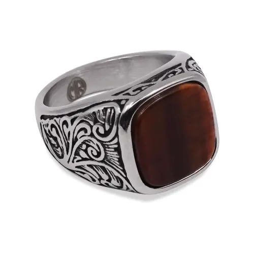 Maxwell's Tiger Eye Stone Signet Ring