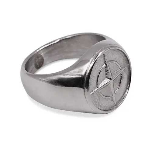 Meridian Compass Minimalist Signet Ring