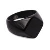 Zenith Diamond-Faced Black Signet Ring | Mens Rings Online