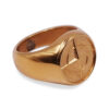 Meridian Golden Compass Minimalist Signet Ring | Mens Rings Online
