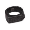 Liam Pointed Edge Raw Brushed Signet Ring | Mens Rings Online
