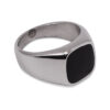 Resolute Black Square Signet Ring | Mens Rings Online