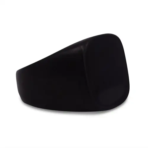 Classic Noir Polished Black Signet Ring