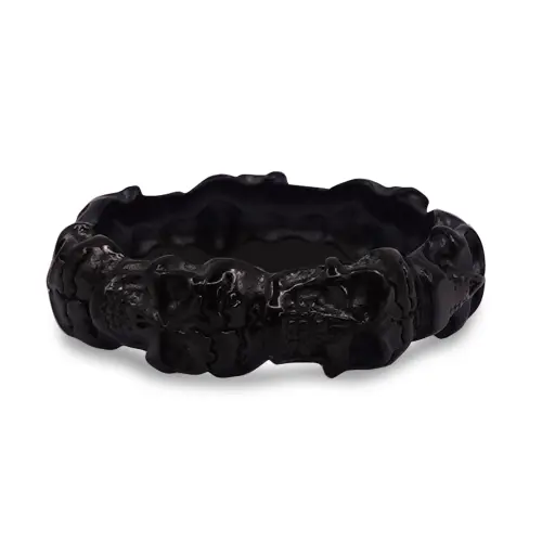Rebel Black Skull Ring