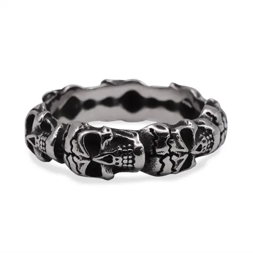 Rebel Silver Skull Ring