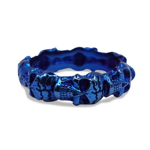 Rebel Blue Skull Ring