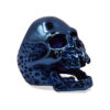 Skullstice Blue Polished Signet Ring with Large Skull Head | Mens Rings Online