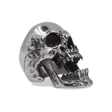 Nightshade Polished Vampire Skull Signet Ring | Mens Rings Online