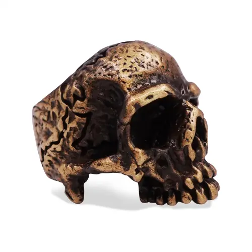 Infernus Bronze Skull Signet Ring