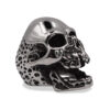 Skullstice Rainbow Polished Signet Ring with Large Skull Head | Mens Rings Online