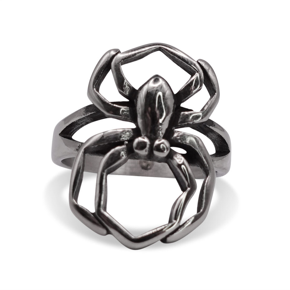 Polished Spider Signet Ring