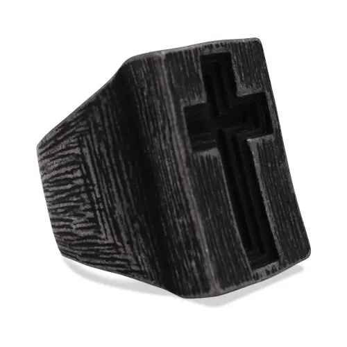 Relic Sunken Cross Signet Ring