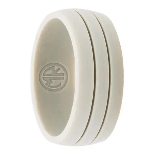 Twin Groove 8.5mm Light Grey Silicone Ring