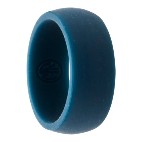 wide blue silicone ring