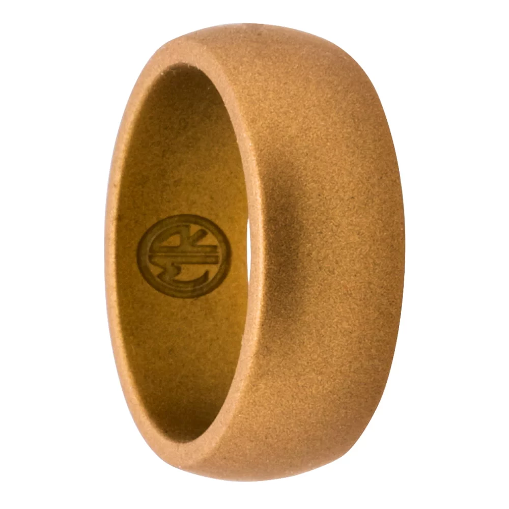 Mens 9mm Metallic Bronze Silicone Ring