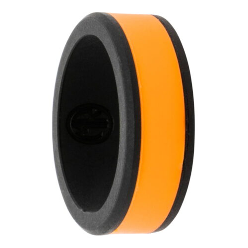 Black and orange silicone ring