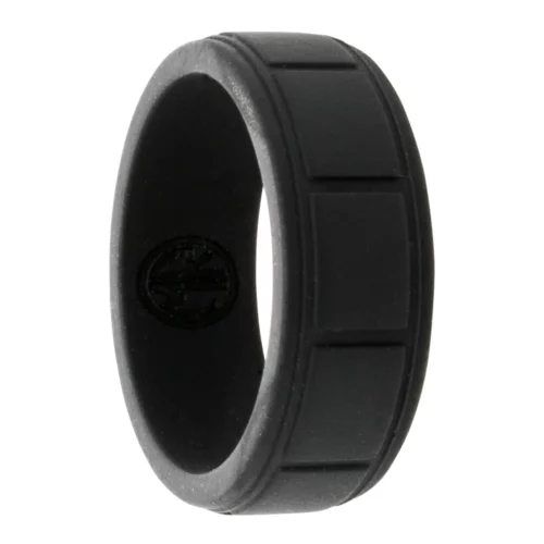 black mens silicone ring