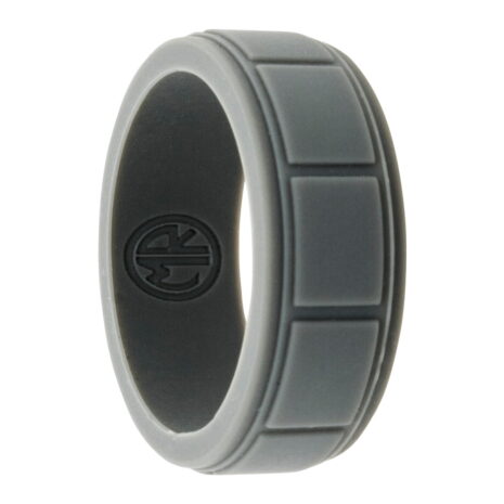 grey mens silicone ring
