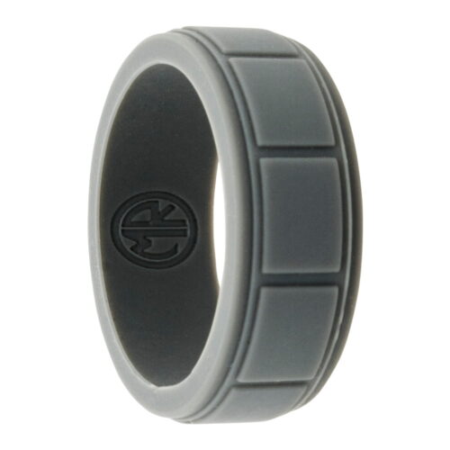 grey mens silicone ring