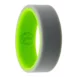 grey and green silicone ring