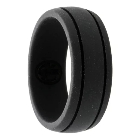 black mens silicone ring