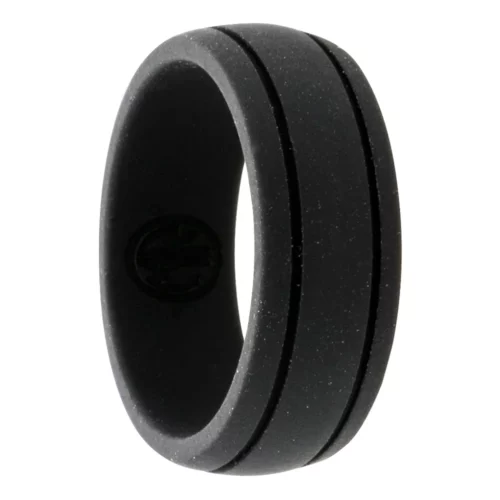 black mens silicone ring
