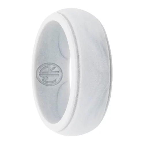 white grooved silicone ring