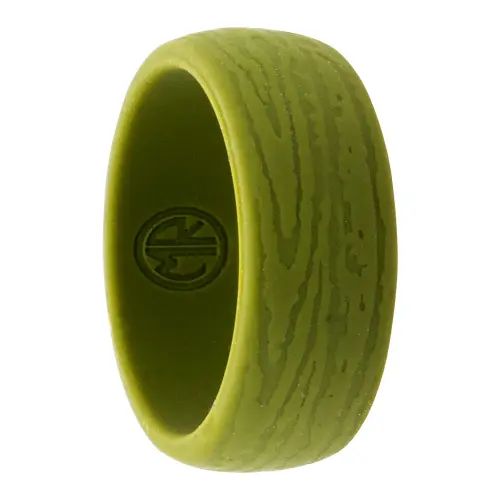 Woodgrain 8.7mm Green Silicone Ring