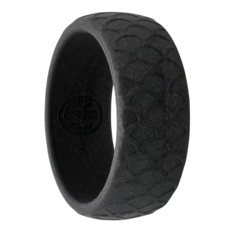 dark grey snake silicone ring