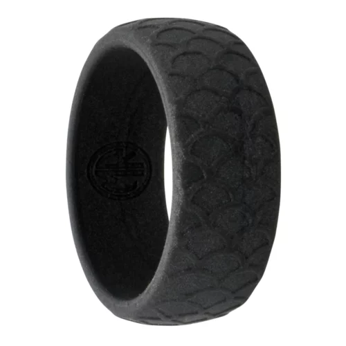 dark grey snake silicone ring